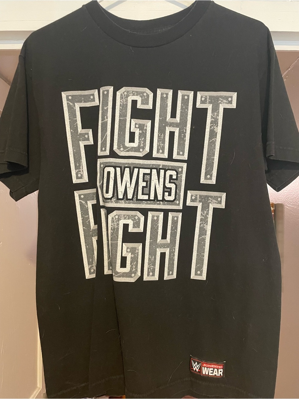 WWE Kevin Owens 'Fight' Black Graphic T-Shirt Medium